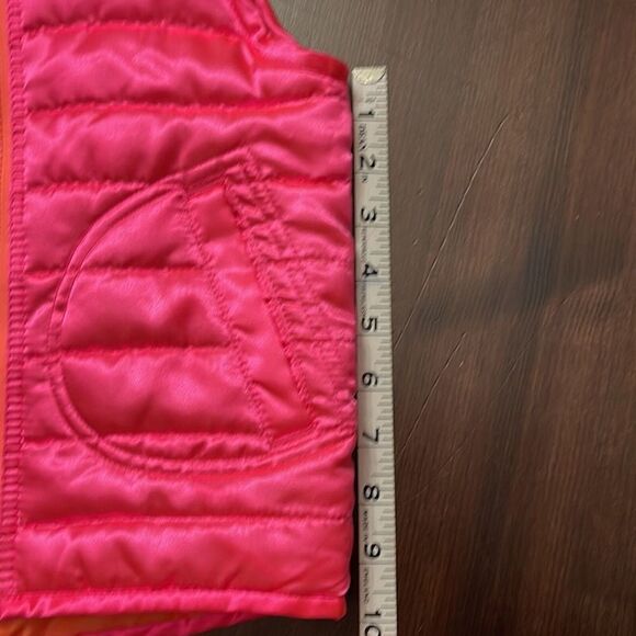 Route 66 Kids Pink Puffer Vest XS 4/5 Neon Orange Lining Quilted Sequin - Picture 11 of 12